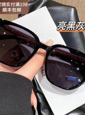 韩国复古带木纹太阳眼镜男女款可配近视彷度数偏光镜太阳眼镜开车