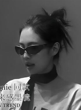 韩国GM同款感未来感科技jennie朋克太阳眼镜男女款Y2K赛博猫眼太