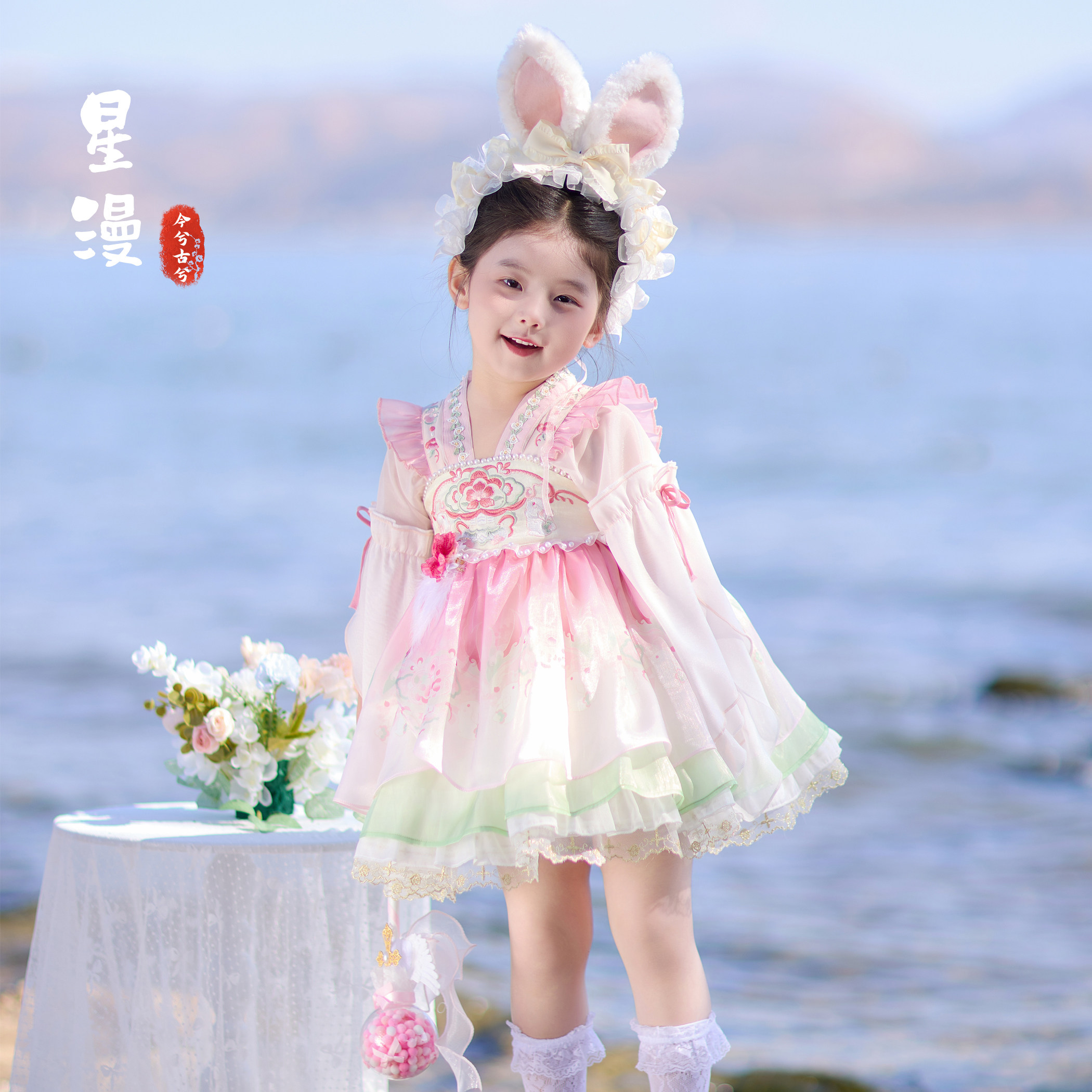 高档今兮古兮女童汉服罗
