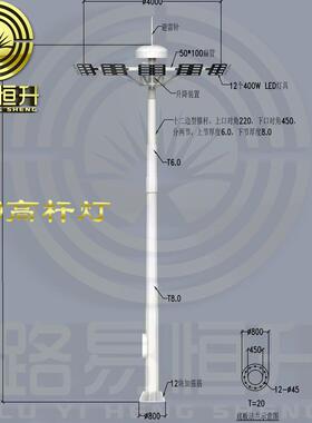 高杆灯户外led投光灯高杆灯升降机足球场中杆灯广场灯