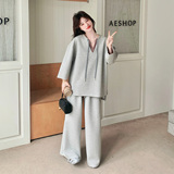 新款，ins风休闲拼接格子空气层卫衣套装091A-2604-P160k258，女装套装/套裙，浙宝091A