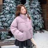 【性价比高】大货已出，学院风芋紫色50绒羽绒服091A-y03P215k318，女装羽绒服，浙宝091A