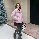 【性价比高】大货已出，学院风芋紫色50绒羽绒服091A-y03P215k318，女装羽绒服，浙宝091A