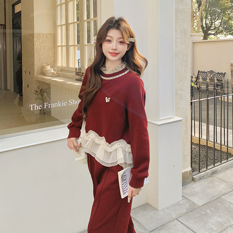 现货，绣花花边拼接套装091A-8813-p165k238,女装套装/套裙,浙宝091A