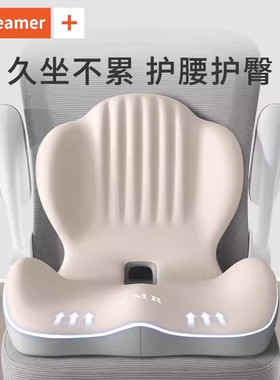 德国人体工学护腰坐垫靠背一体屁垫椅垫子办公室久坐不累腰垫神器