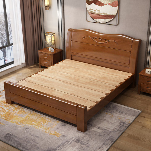 橡胶木简约经济型主卧双人实木