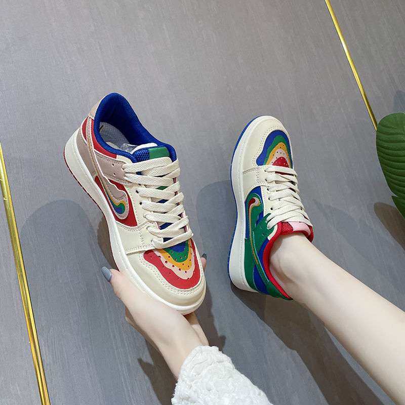 情侣款鸳鸯鞋大码女鞋低帮糖果彩虹色学生板鞋35-44码女鞋春秋,女鞋,休闲板鞋,淘宝优惠券,粉丝福利购,淘宝优惠卷