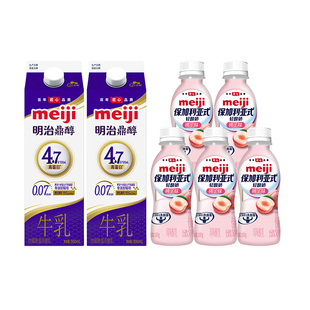 组合装 明治meiji 轻酸奶 保加利亚式 低温品 鼎醇牛乳