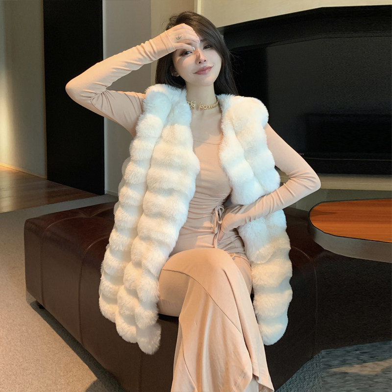 气质高级感仿兔毛皮草马甲外套女秋冬新款中长款水貂绒毛毛背心,女装/女士精品,大码内搭,淘宝优惠券,粉丝福利购,淘宝优惠卷