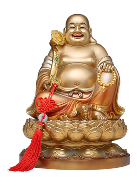 纯铜居家供奉菩萨像摆件弥勒佛