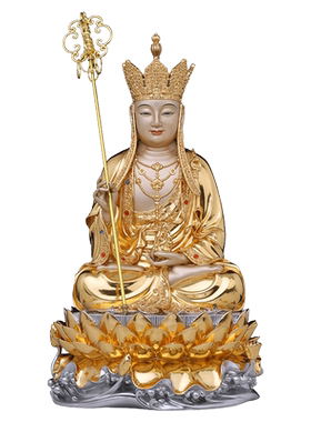 纯铜地藏王供奉全堂佛摆件菩萨像