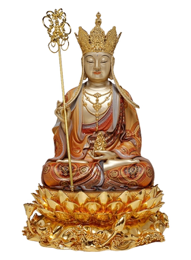 供奉佛堂九华山地藏王摆件铜雕像