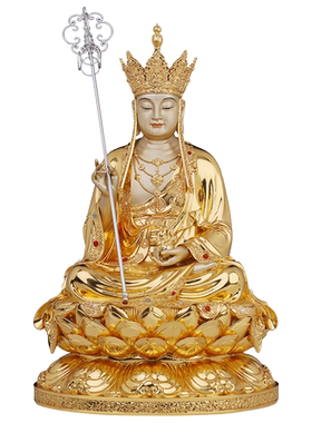 娑婆三圣地藏王菩萨全堂佛铜雕像