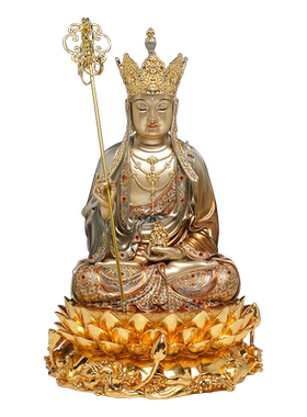 台湾纯铜地藏王菩萨摆件佛像