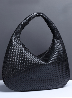 Woven Women's Bag Dumpling Bag 2025 Simple Big Brand Shoulde