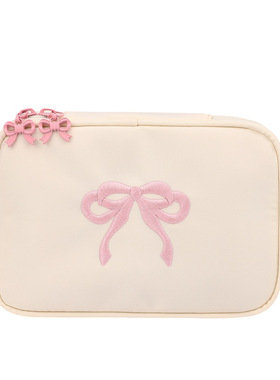Ins Style Embroidered Bow in Purse Japanese And Korean Style