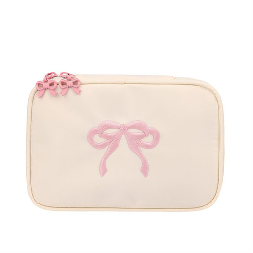Ins Style Embroidered Bow in Purse Japanese And Korean Style