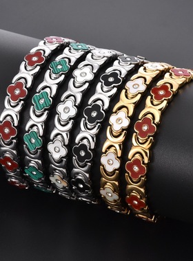 Fashion Light Luxury Four-leaf Clover Stainless Steel ShDiam