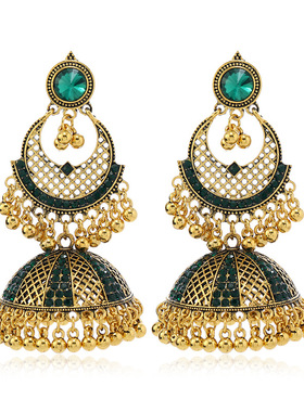 Indian Bohemian Style BEarrings lorful Geometric Ear Women E