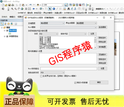 gis插件 SHP数据批量生成Word报告~不动产权籍调查表