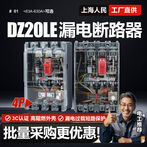 上海人民DZ20LE漏电断路器