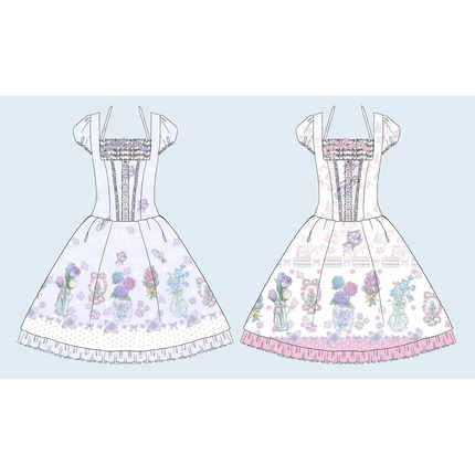 【海蓝桃】花雾子sp型lolita裙子洛丽塔日常夏季意向金