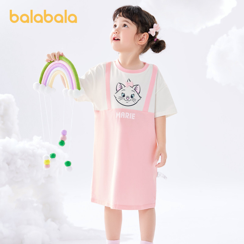 【迪士尼IP】巴拉巴拉儿童睡裙女童家居服夏季新款中小童宝宝公主