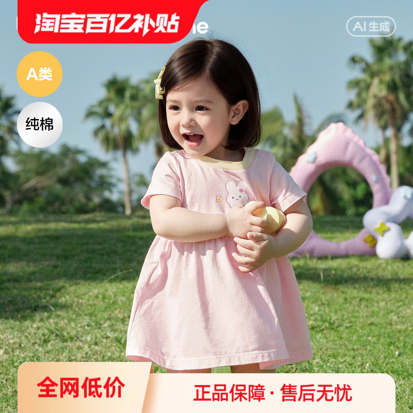 巴拉巴拉宝宝连衣裙2026新款夏季婴儿甜美可爱洋气时尚舒适公主裙