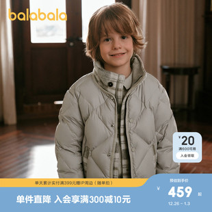 白鹅绒服温暖羽绒服毛呢拼接外套 巴拉巴拉高端线冬季 premium