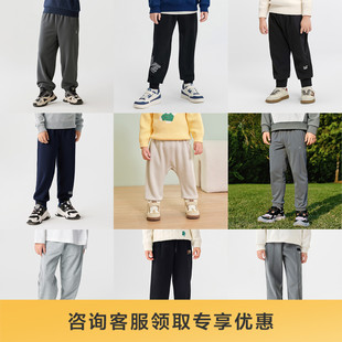 女童运动休闲裤 巴拉巴拉童装 子2025秋冬装 男童裤 百搭 儿童加绒长裤