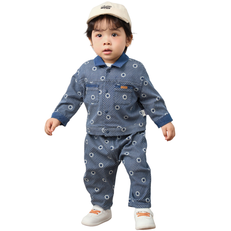 巴拉巴拉宝宝秋装婴儿长袖套装儿童衣服两件套休闲时尚帅气潮酷萌