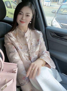 FL231137新中式女装套装裤时尚春季新款国风禅意盘扣两件套