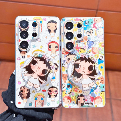 适用于Samsung S26Ultra 韩风小玉TPU+PC保护套 Galaxy S25Plus S24 S23U手机壳