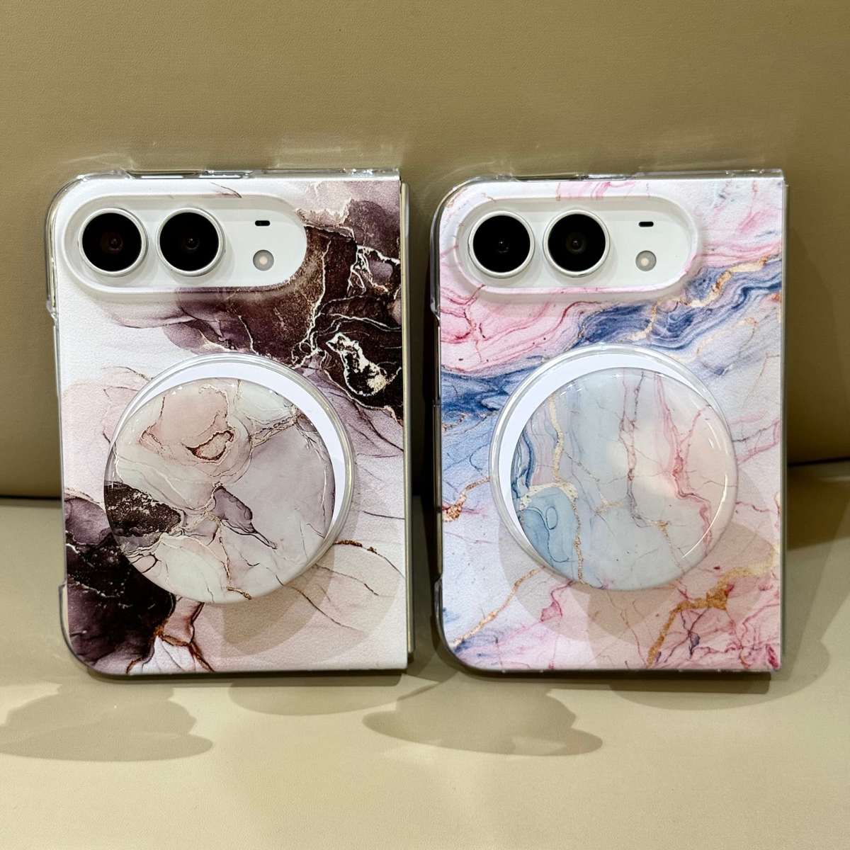 适用于苹果DUO 磁吸折叠屏全包手机外壳 iPhone18DUO ins风大理石保护套