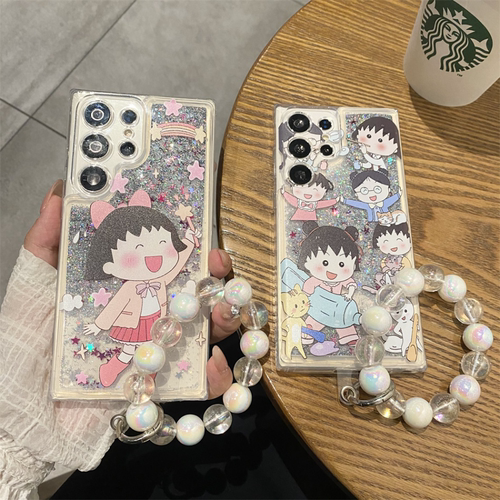 适用于Samsung S26Ultra 韩风小丸子流沙TPU+PC保护套 Galaxy S25Plus S24 S23U手机壳