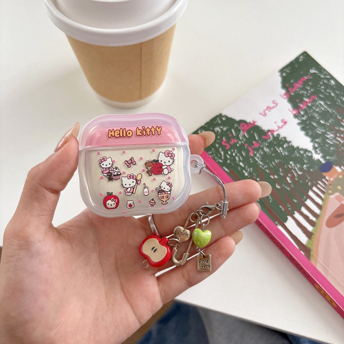 适用苹果AirPods4耳机壳pro第二代ipod无线蓝牙可爱卡通女新款airpodspro2保护套甜品凯蒂猫