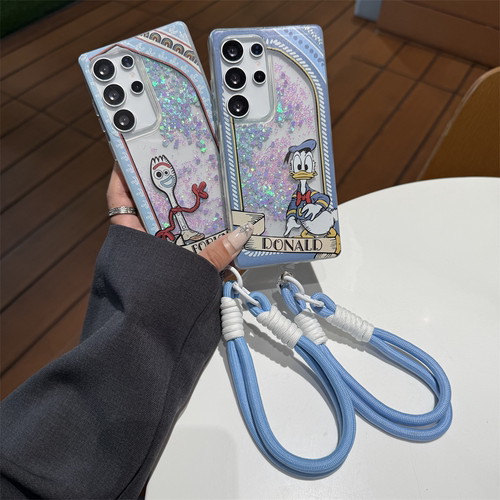 适用于Samsung S26Ultra 韩风唐老鸭流沙TPU+PC保护套 Galaxy S25Plus S24 S23U手机壳