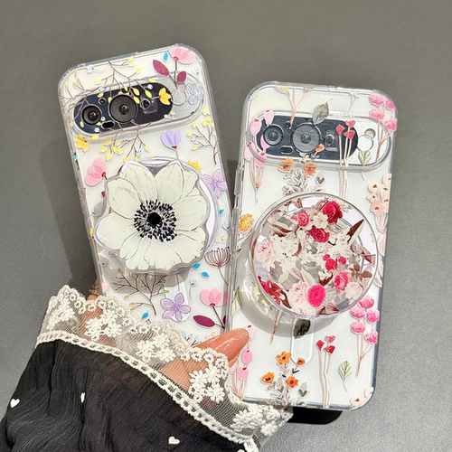 For 谷歌Pixel11 pro 韩风花朵全包磁吸TPU保护套 Googel 10pro  Pixel 9A pro xl手机壳