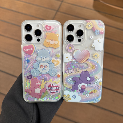 For iphone15 16 卡通星星人全包流沙TPU+PC保护套 苹果17 pro max 手机壳