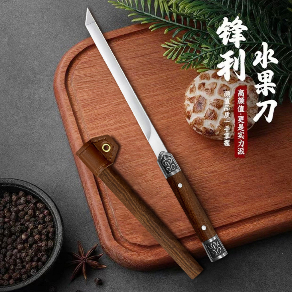 新款神笔小刀水果刀户外便携小直刀烧烤吃肉刀多功能随身手把肉刀