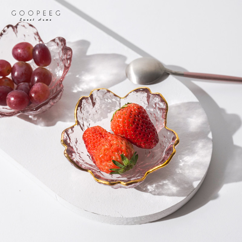 玻璃蘸料调味碟子家用小吃盘子