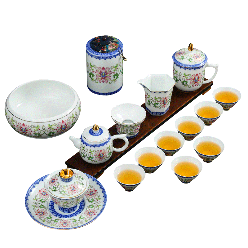京隆堂陶瓷整套送礼盒装功夫茶具