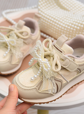 女童运动鞋儿童阿甘鞋2025秋季新款软底时尚百搭童鞋休闲鞋跑步鞋