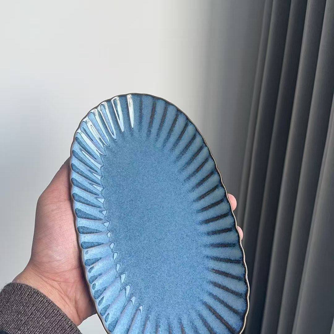 手作窑变浮雕陶瓷大鱼盘平盘查货点心零食水果盘餐厅酒店餐盘,餐饮具,盘,淘宝优惠券,粉丝福利购,淘宝优惠卷