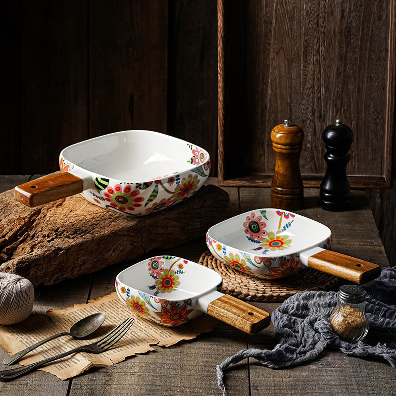 蝶恋花餐具蝶恋花手柄碗陶瓷米饭碗面碗汤碗 创意水果沙拉碗,餐饮具,碗,淘宝优惠券,粉丝福利购,淘宝优惠卷