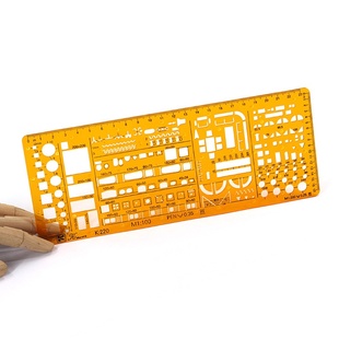 100 200黄色K胶绘图镂空模板 220建筑设计家具模板双比例1