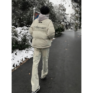 WASSUP轻薄90白鸭绒羽绒服男款冬季美式个性街头潮牌保暖学生外套