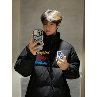 WASSUP美式90白鸭绒羽绒服男款冬季学生街头复古潮牌加厚保暖外套