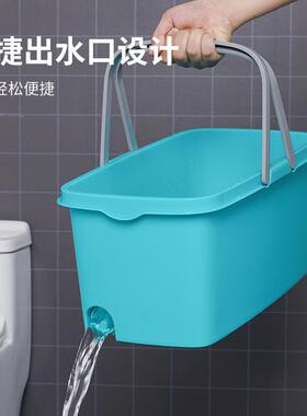 滑轮洗拖把桶长方形家用海绵拖布桶排水洗涮拖把盆塑料墩布桶收纳