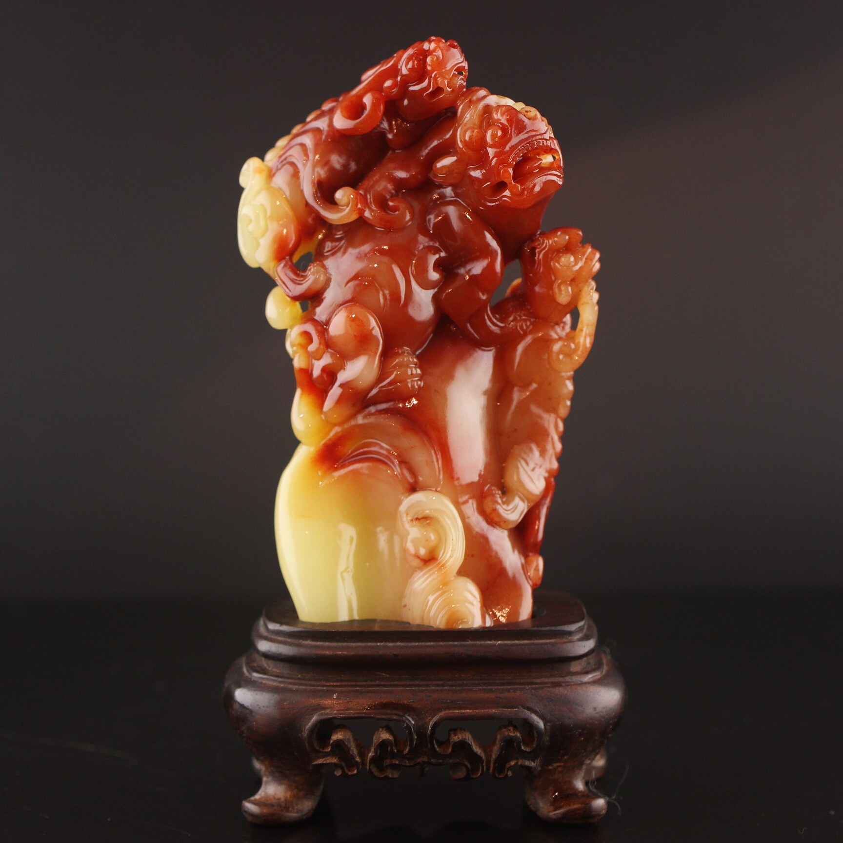 寿山芙蓉石瑞兽呈祥装饰手工艺摆件雕刻艺术玉石收藏送礼精品直销